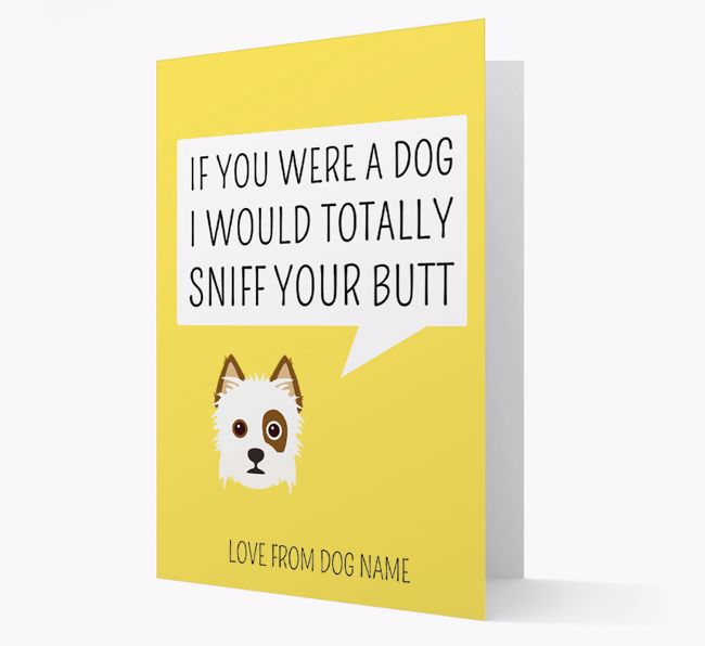 Personalized 'I'd Sniff Your Bum' Card